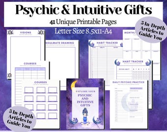 Psychische Entwicklung Arbeitsbuch PDF, Intuitions-Schulungs-Journal, Psychische Fähigkeiten Übung, Drittes Auge & Energie Bewusstseins-Handbuch