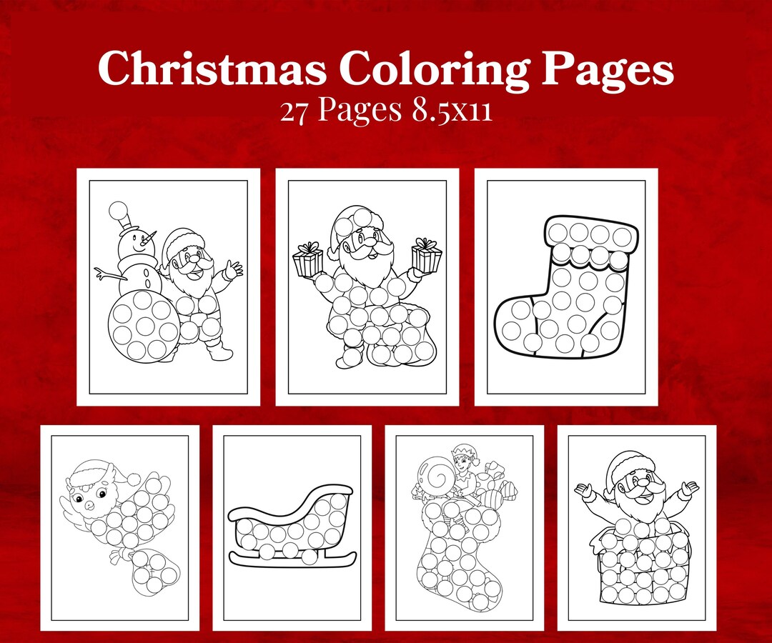 Christmas Dot Marker Activity Sheets - Preschool - Fine Motor Skills ...