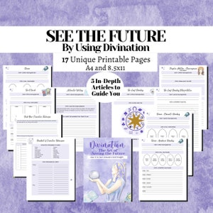 Prédisez l'avenir, journal divinatoire, diseur de bonne aventure, diseuse de bonne aventure, outils divinatoires, kit divinatoire, mystique moderne, manifestation