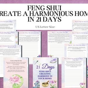 風水ワークブック（PDF）｜21日間で調和のとれた家づくり｜エネルギー浄化ガイド｜八卦マップ｜家の流れとバランス（印刷可能）