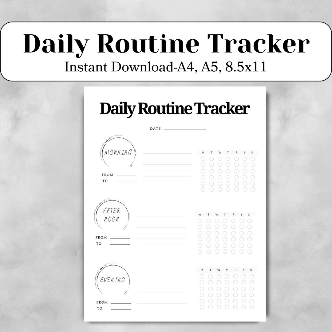 Daily Routine Tracker, Habit Tracker, Task Planner, Productivity ...