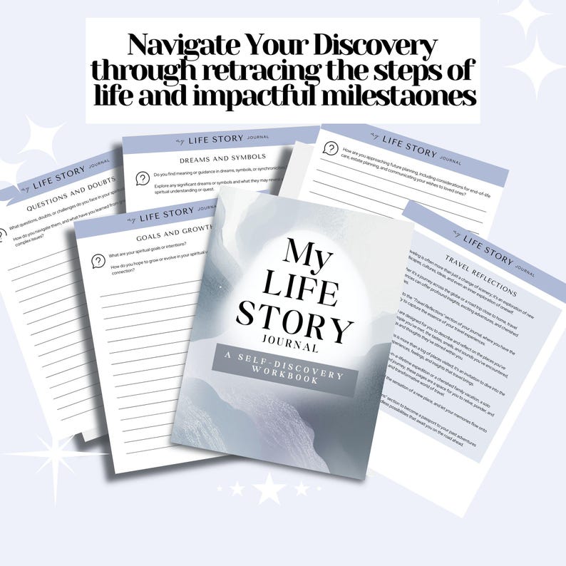 Self Discovery Through Your Life Story Journal, Guided Memoir Workbook Reflection Prompts for Women, Shadow Work & Personal Growth PDF Guide image 4