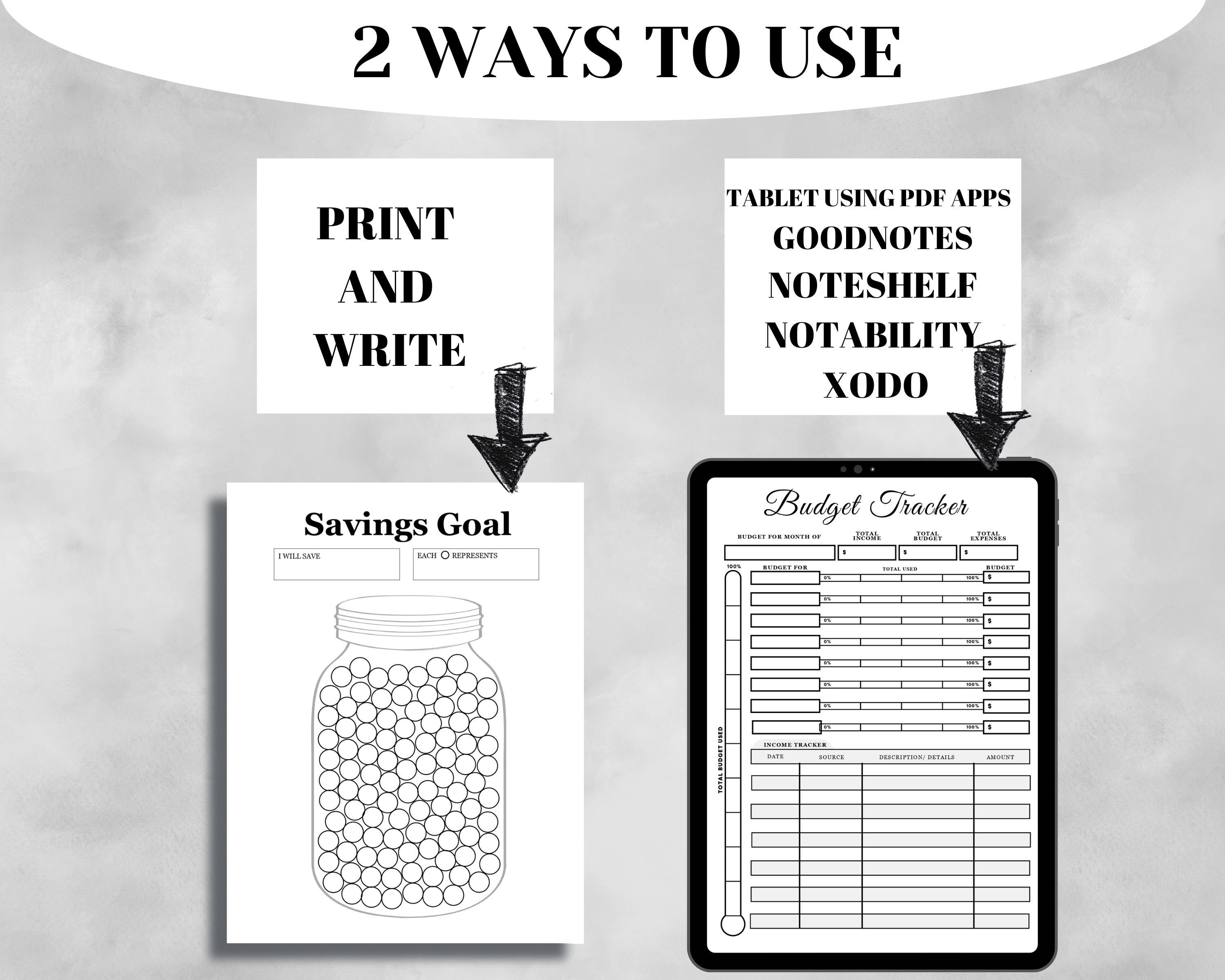Budget Printable Binder Budget Spreadsheets Monthly Budget Tracker Book ...