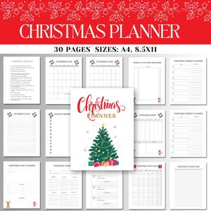 Christmas Planner Printable, Holiday Planning, Christmas To Do List, Gift Budget Planner, Goodnotes planner, Xmas planner, Printable Planner