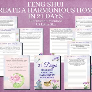 Feng Shui Decore sua casa em 21 dias para criar harmonia, felicidade, riqueza e saúde PDF Download instantâneo 8,5x11 para impressão