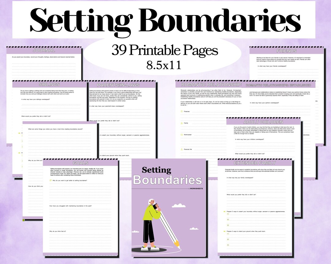 Boundaries Journal, Therapy Journal, Therapist Journal, Mental Health Journal, Therapy Wall Art