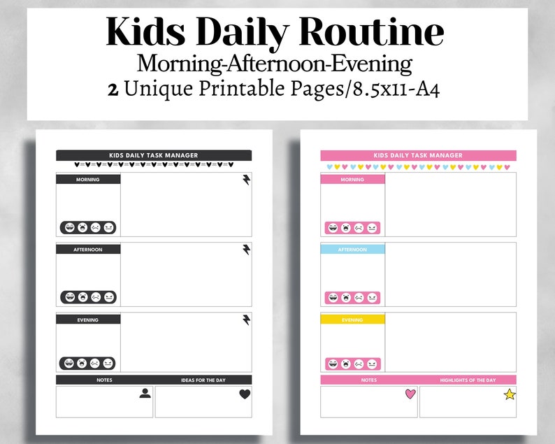 Kids Daily Routine, Responsibility Chart, Kids Routine Chart, Chore ...