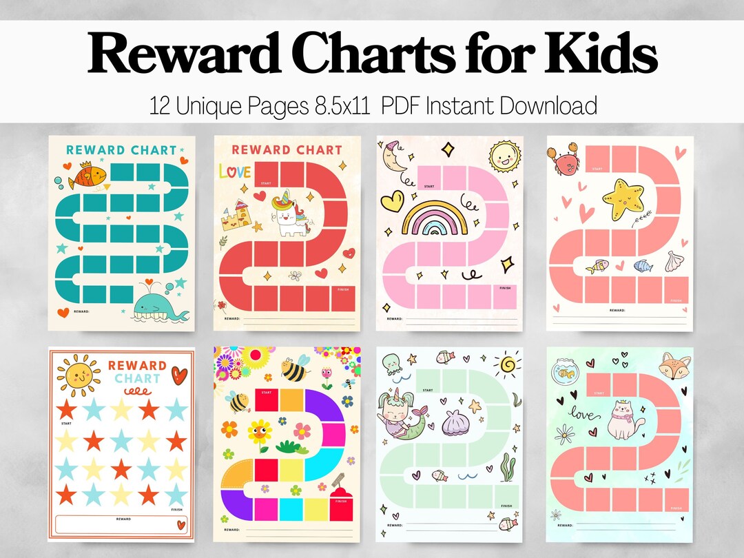 Kids Reward Chart, Behavior Chart, Kids Chore Chart, Responsibility ...