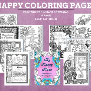 Adult Coloring Pages, Coloring Pages Printable, Mood Coloring, Positive Vibes, Relaxation, Stress Relief, Creative Outlet, Printable