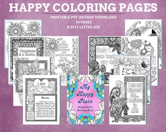Adult Coloring Pages, Coloring Pages Printable, Mood Coloring, Positive Vibes, Relaxation, Printable