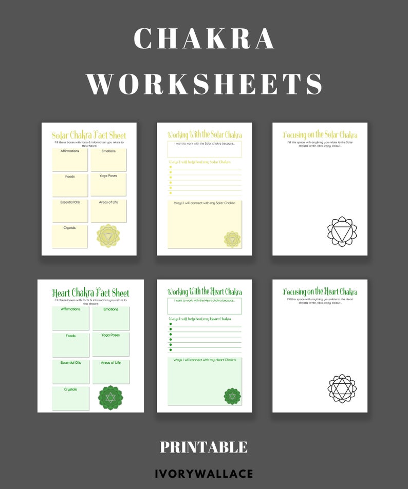 Chakra Healing Journal Printable | 7 Chakra Worksheets & Prompts ...