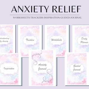 Anxiety Journal For Mental Health Self Care Journal Planner Anxiety Relief DBT Positivity Mindfulness Journal Anti Anxiety Therapy Emotions