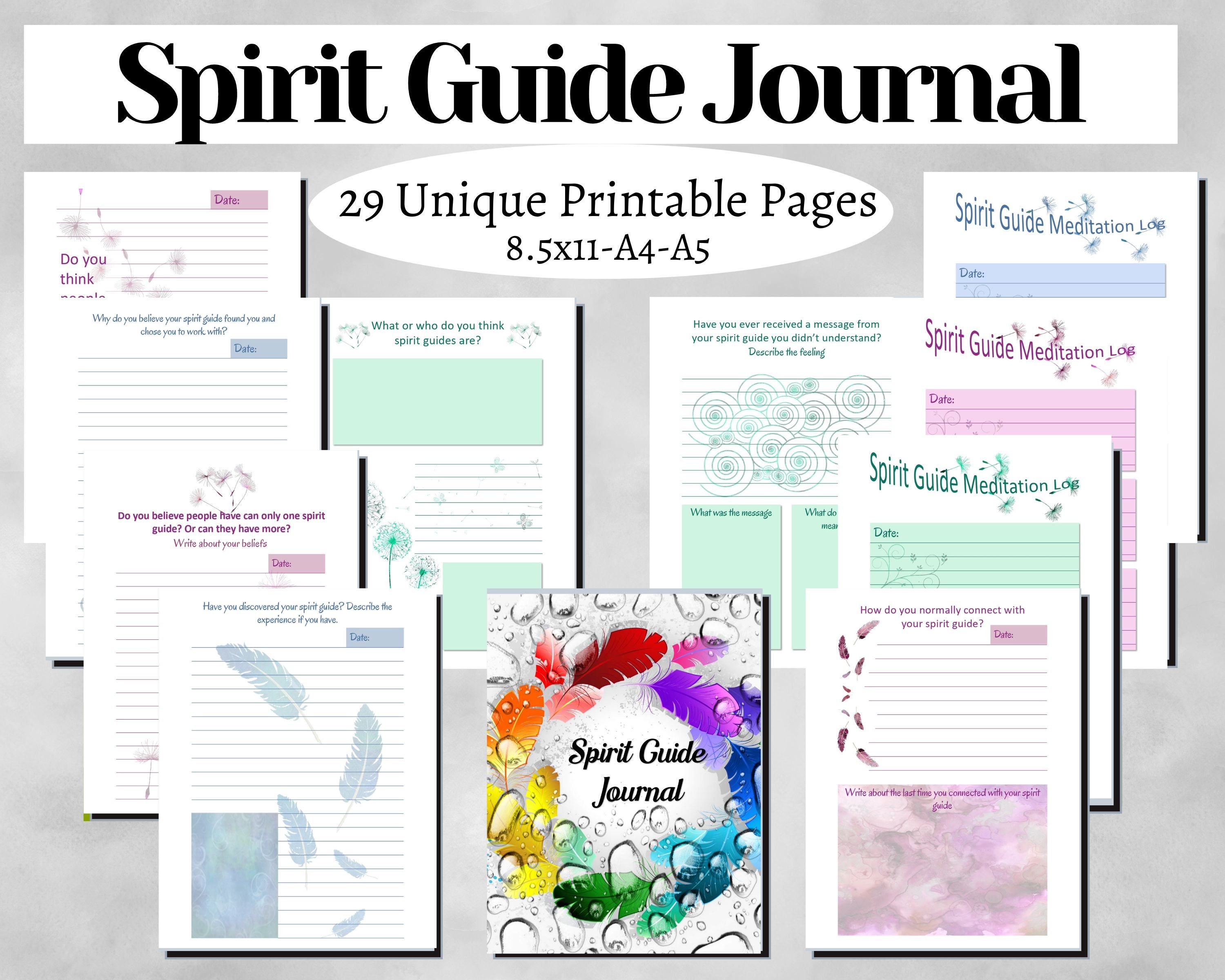 Spirit Guide Journal PDF, Intuition & Spirit Communication Workbook ...