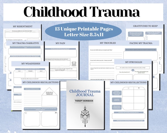 Childhood Trauma Journal | Trauma Recovery Workbook | Inner Child Therapy Printable | Emotional Healing Journal for Adults