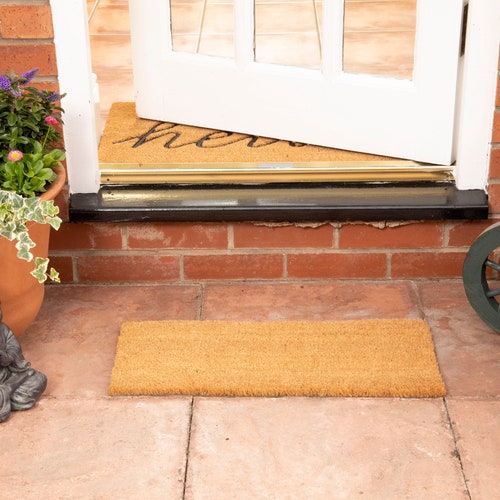 Astley 25 X 60cm Plain Coir Doormat With PVC Backing Etsy UK