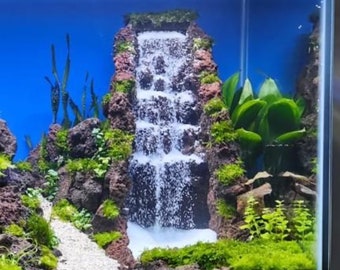 Aquarium Sand Waterfall kit diy aquascape ornament sand fall kit underwater fish tank diy, iwagumi decor fish tank