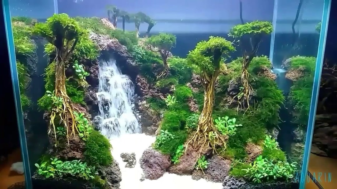 Aquarium Waterfall Kit Decor Aquascape Ornament Sand Fall Kit Underwater Fish Tank Diy Iwagumi Etsy Denmark