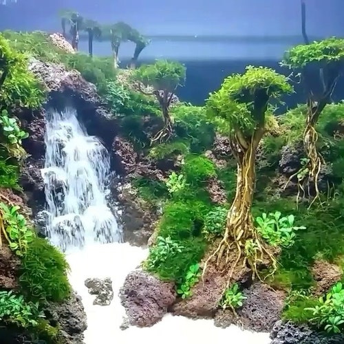 Aquarium Waterfall Kit Decor Aquascape Ornament Sand Fall Kit Underwater Fish Tank Diy Iwagumi Etsy UK