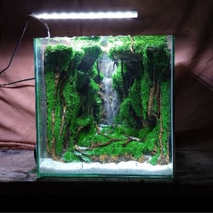 Sand Waterfall Aquarium kit, aquascape ornament sand fall kit underwater fish tank decor diy, iwagumi