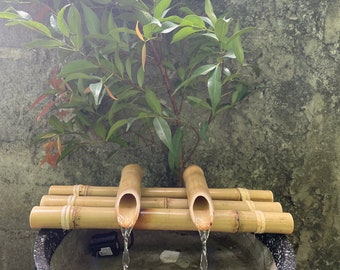水竹噴水キット、日本式裏庭池屋外、揺動ポンプ水車、獅子威手作り