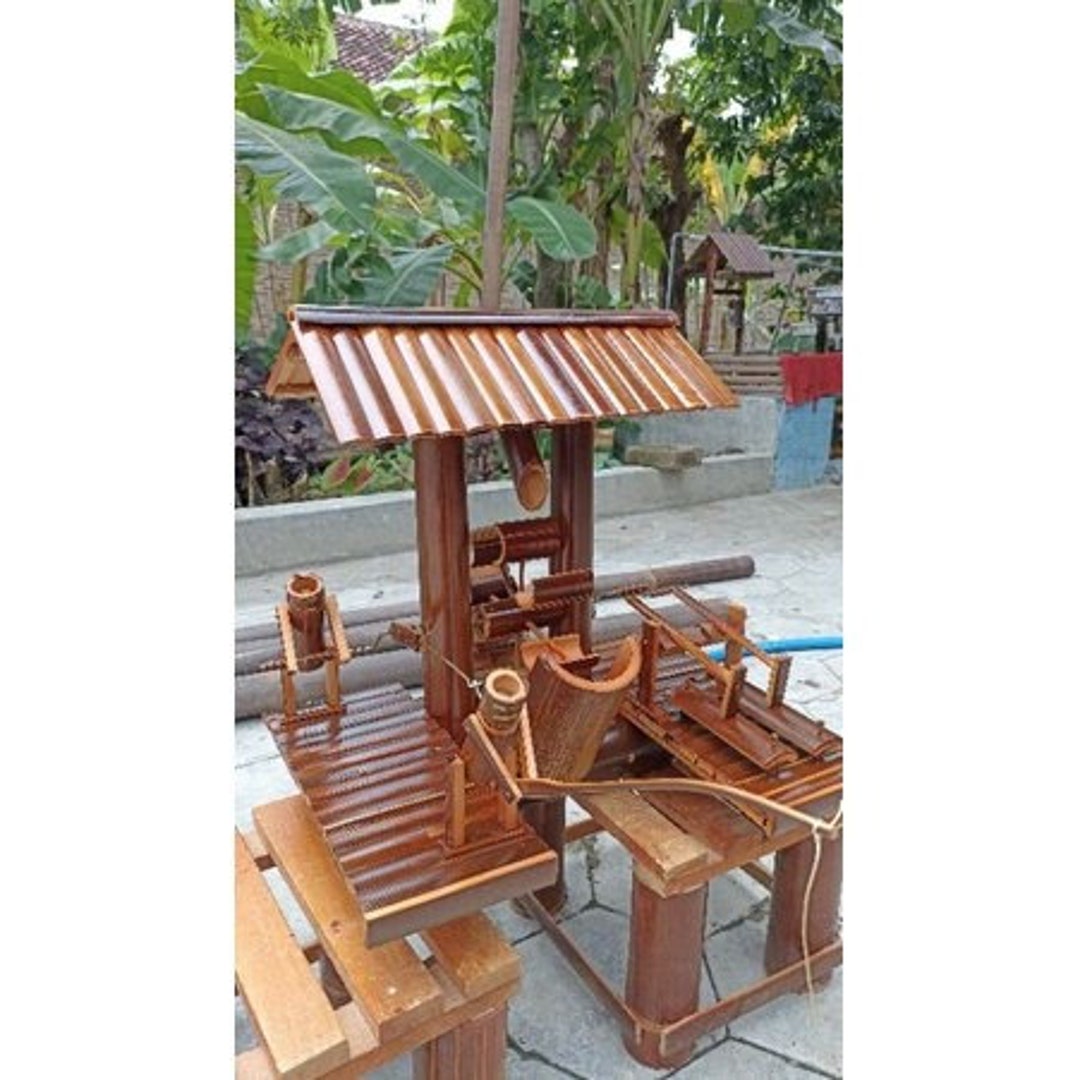 Japanese Bamboo Fountain, Shishi Odoshi Backyard Pond Kit Outdoor