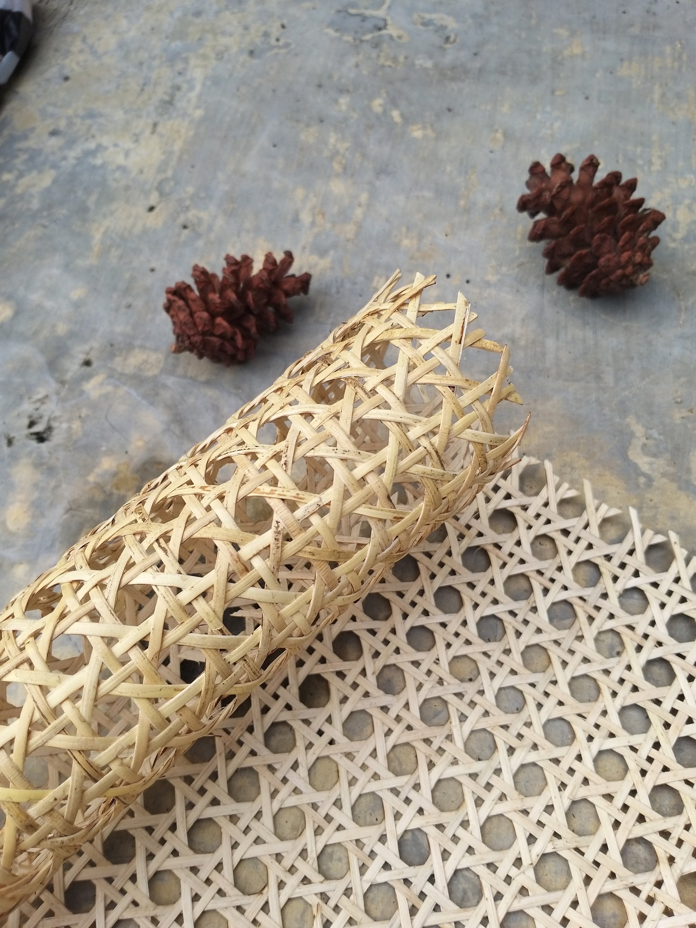 Natural Rattan Weave Material, Rattan Cane Webbing, Cane Webbing for  Furniture, Rattan Roll, Weave Cane Webbing,rattan Sheet, DIY Cane Table 