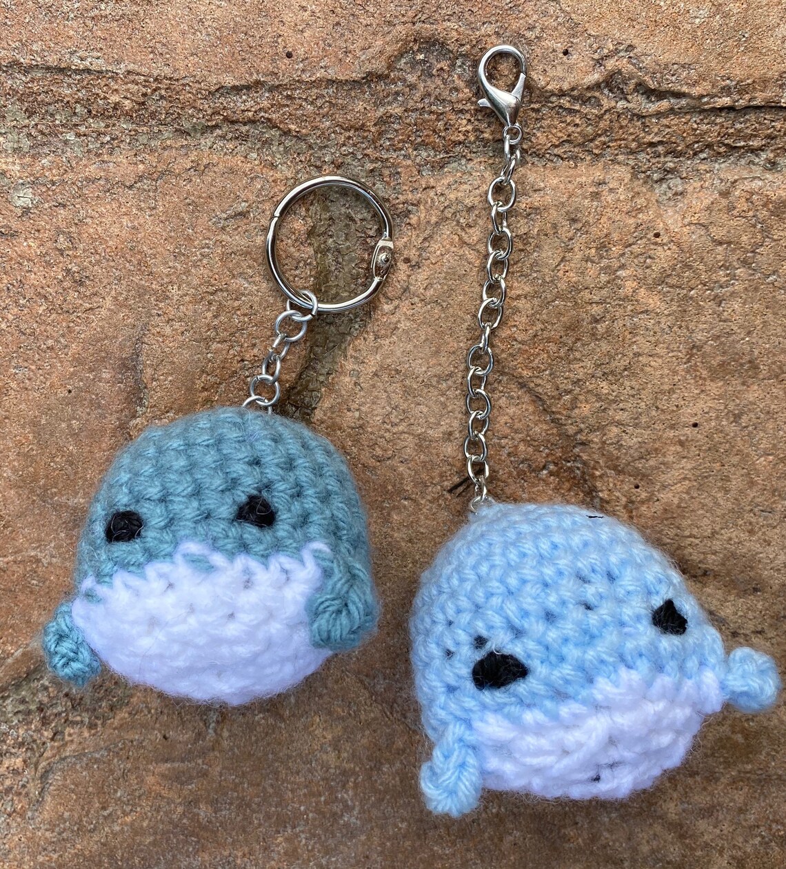 Whale Keychain Crochet Whale Keychain Crochet Animals Etsy