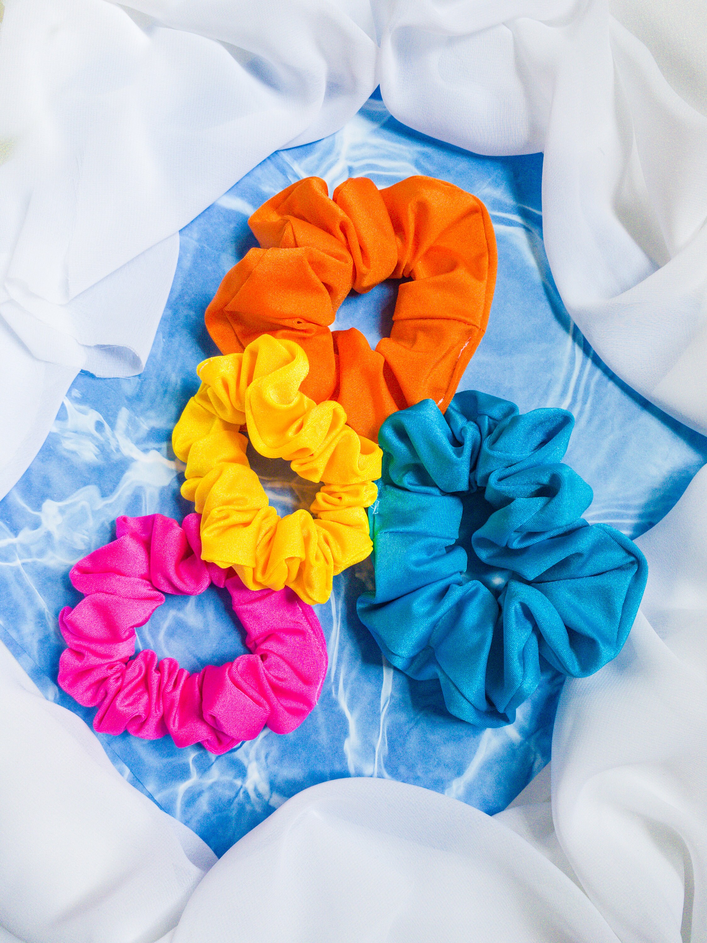 Swim Pool Beach Scrunchies Water Resistant Scrunchies Neon Etsy