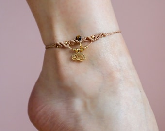 Tobilleras Boho • Loluri • Macramé • Joyas para pies • Loto