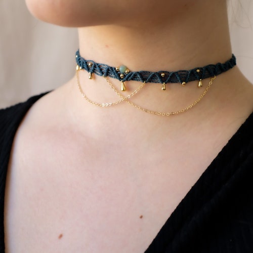 Gold Choker Necklace Chokers Jewelry Chains Etsy