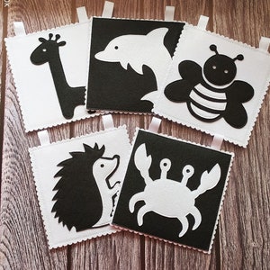 Premier Livre Doux Blanc Noir Monochrome Buggy Book Felt Etsy