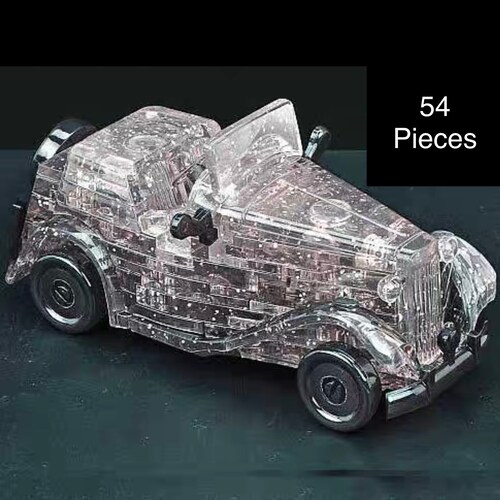 DIY 3D Puzzle Crystal Puzzle Melody Dinosaur Car Swan Dolphins Educational Activity