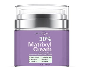 30% MATRIXYL 3000 Anti-Aging Wrinkle Cream + Acetyl Peptide + Retinol (Vitamin A) + Hyaluronic Acid + Vitamin C, 1.7 Fl. Oz.