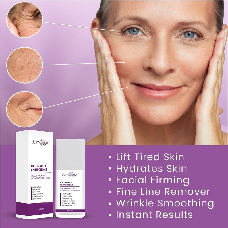 Instant Face Lift Lifts Tired Skin, Facial Firming, Fine Line Remover & Wrinkle Soothing Visible