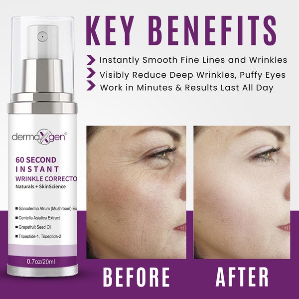 dermaXgen® 60 Second INSTANT Wrinkle Corrector Reduce Deep Wrinkle & Fine Lines