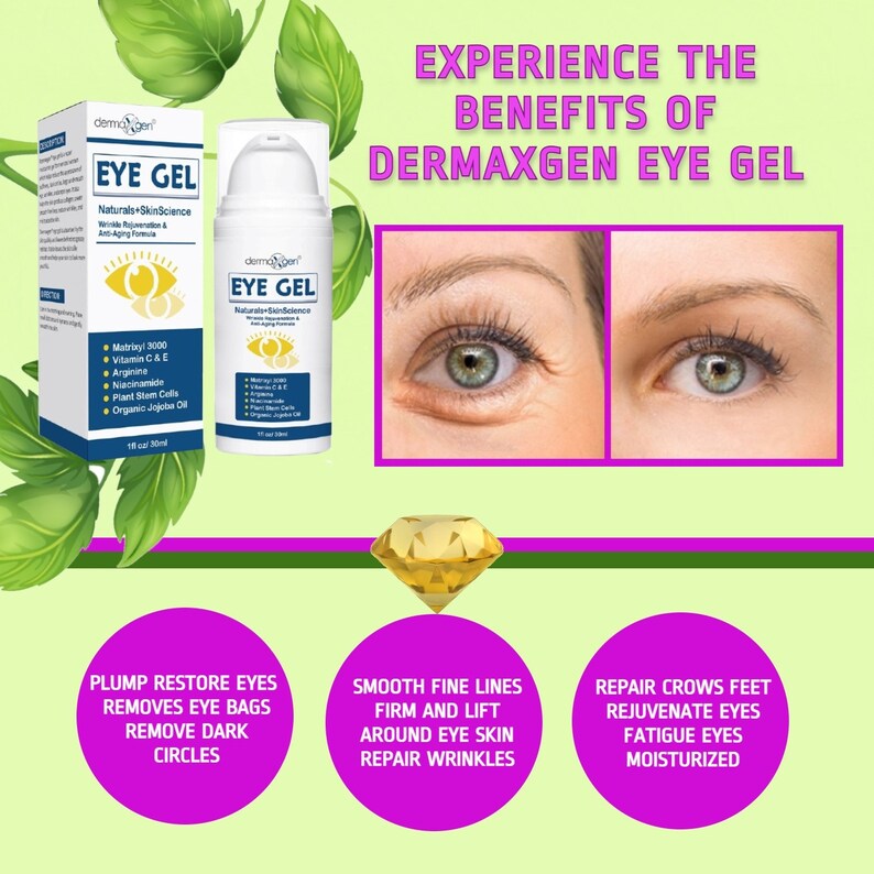 Eye Bag Remover Puffiness Gel Treatment With Matrixyl 3000 Etsy