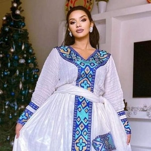 BLUE HABESHA DRESS