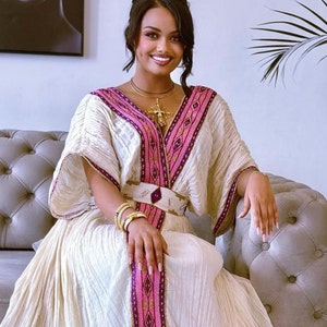 SIMPLE Yet Elegant habesha Ethiopian cotton dress