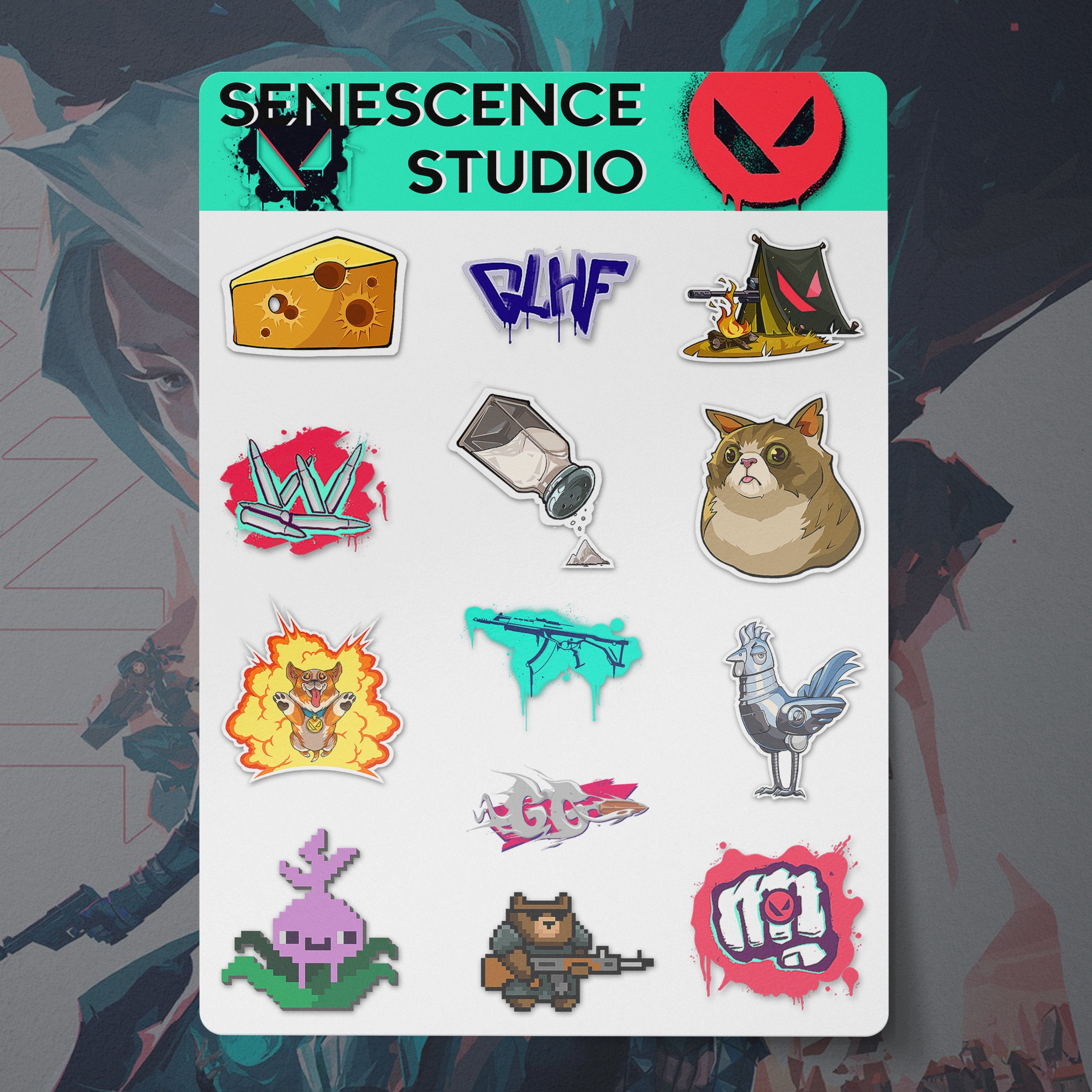 Valorant Sprays Sticker Sheet Valorant Sticker PC Stickers Etsy
