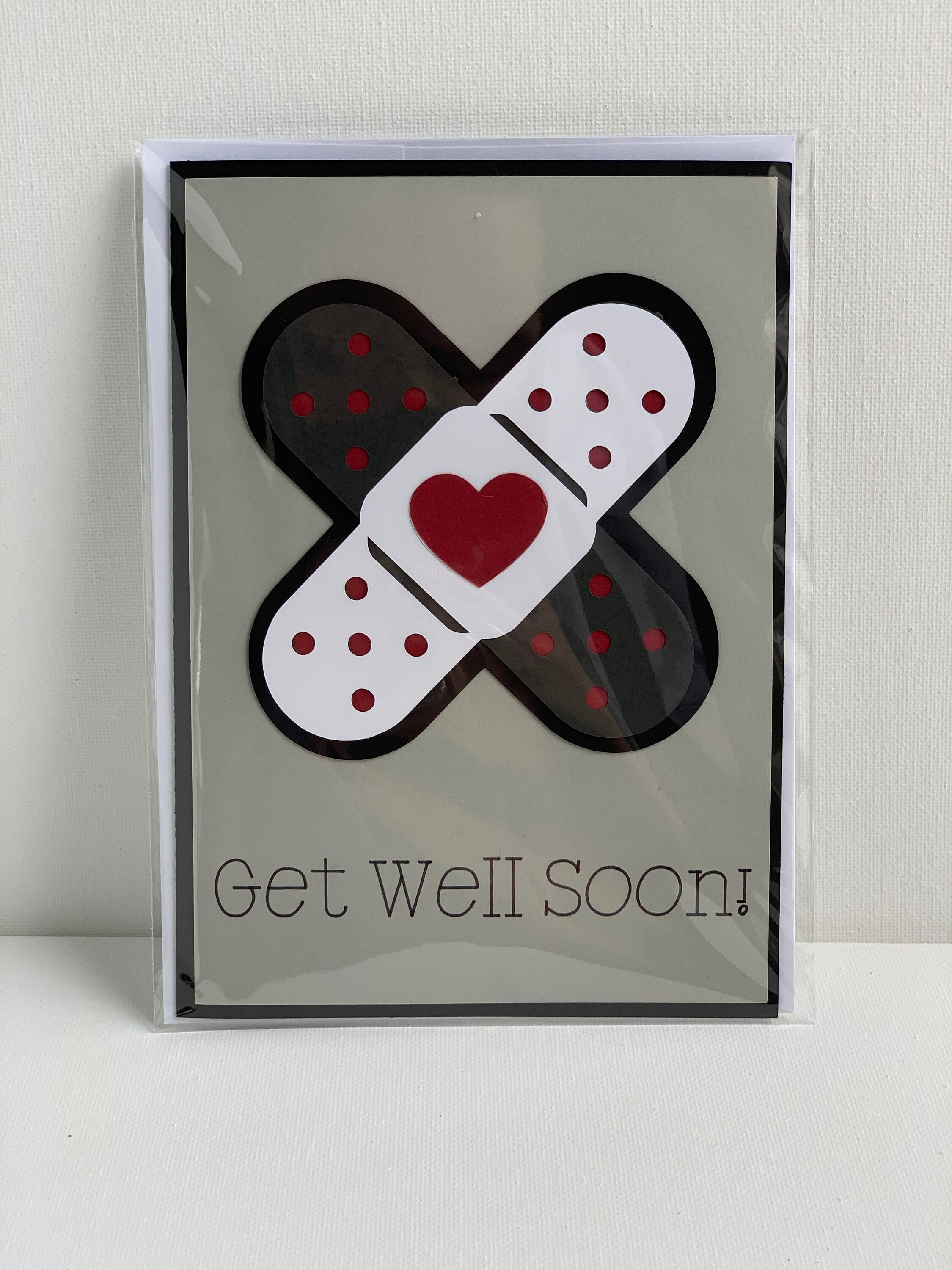 Get Well Soon Card Handmade Card Bandaid Card Band-Aid Get - Etsy.de