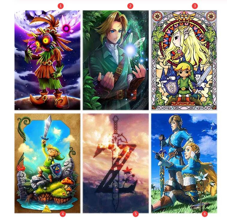 Daimond Painting Zelda Full Square 5d Diy Diamond Embroidery Etsy