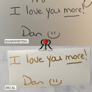 Handschrift in Aufkleber, Machen Sie Aufkleber aus Handschrift, Unterschrift Aufkleber, Namen Aufkleber, Andenken Handschrift Geschenk, Benutzerdefinierte Vinyl Aufkleber
