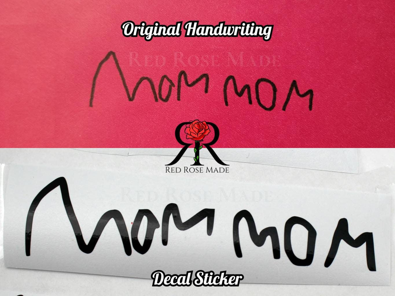 Custom Handwriting Decal: Iron-on Heat Transfer Vinyl Sticker - Etsy