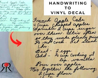 Additional Lines for Handwritten Vinyl Decal