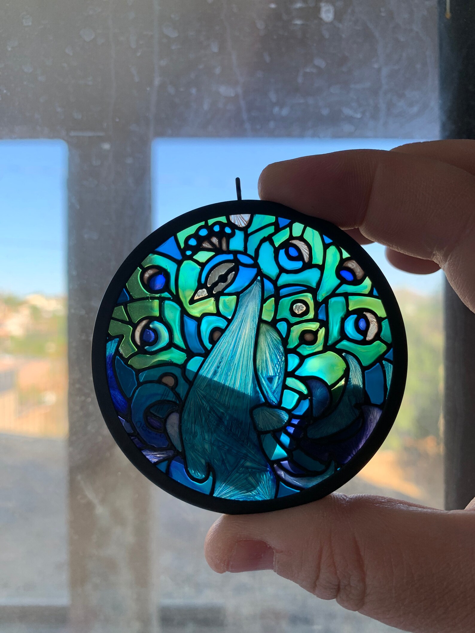 Joan Baker Designs 2001 Peacock Sun Catcher Joan Baker JBD Etsy