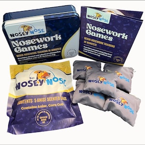 The Nosey Nose: Nosework Training kit for dogs; Scent Work kit Puzzle Brain Games