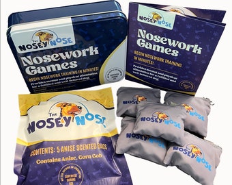 The Nosey Nose: Nosework Training kit for dogs; Scent Work kit Puzzle Brain Games