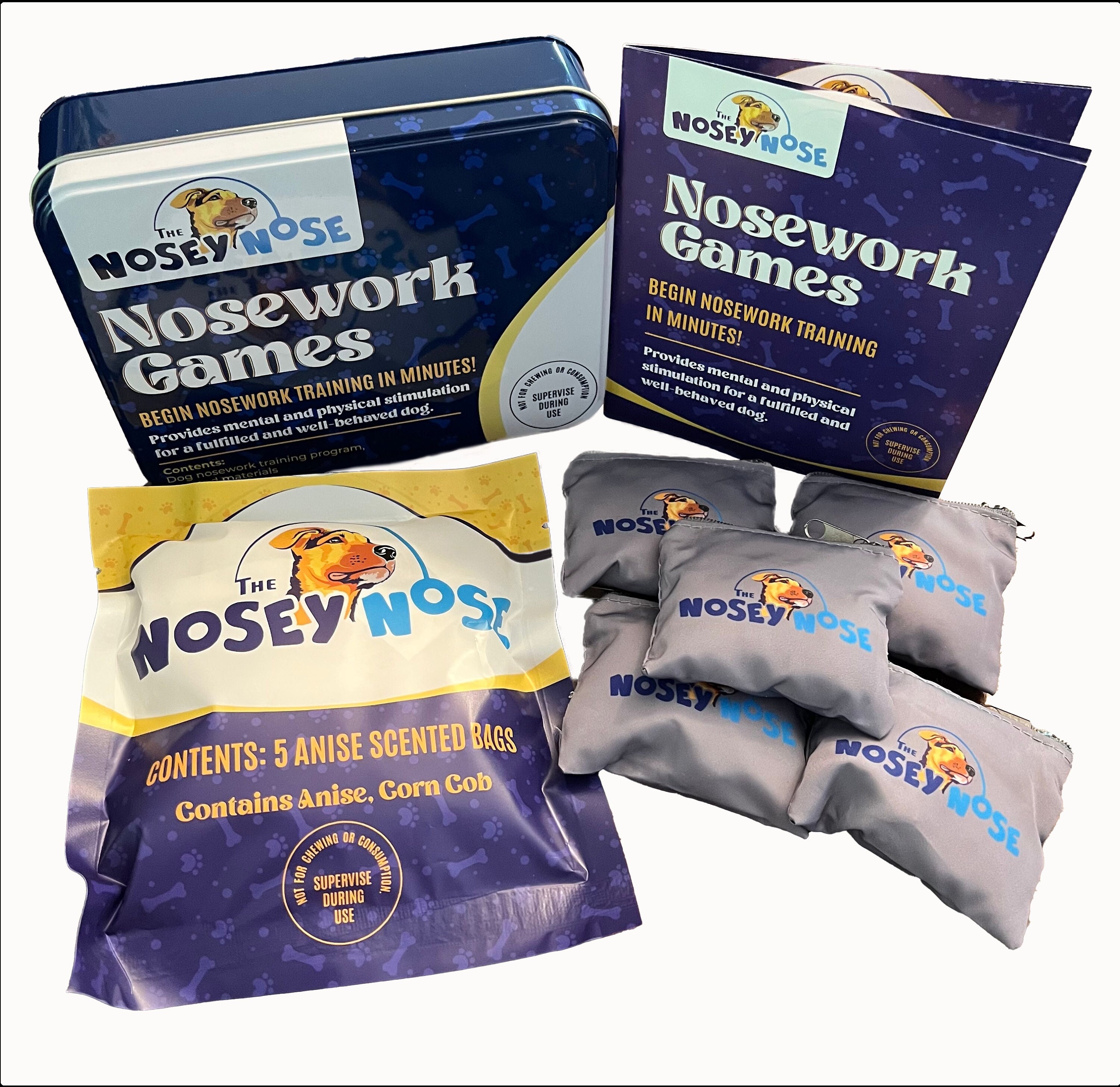 The Nosey Nose: Nosework Training Kit for Dogs Scent Work Kit Puzzle Brain  Games 