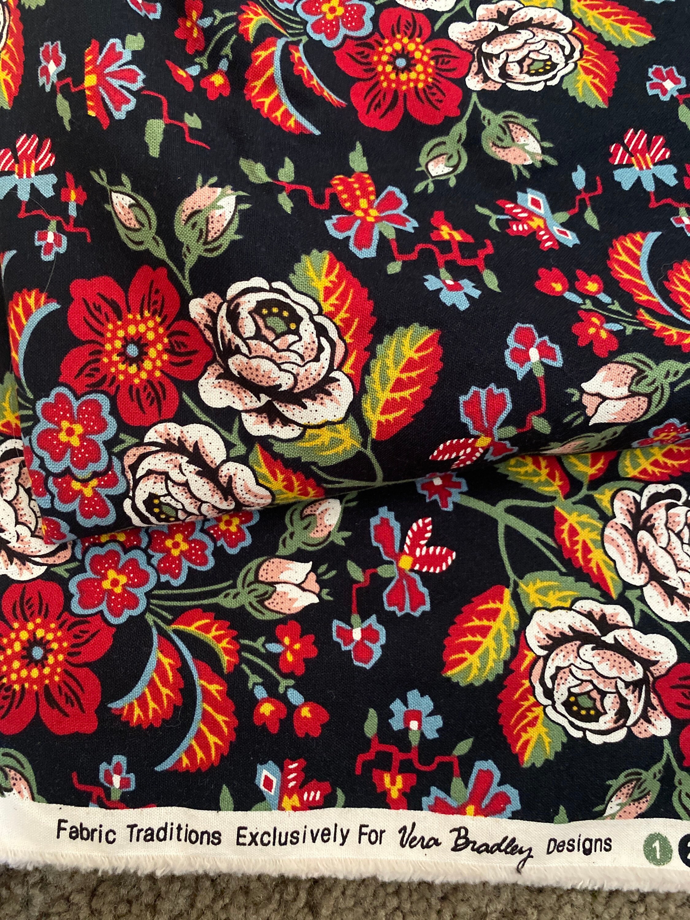 1/2 Yd Vintage Floral by Fabric Traditions for Vera Bradley 