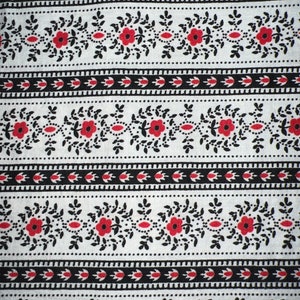 Fat Quarter Vintage Floral Stripe Calico Print Cotton Fabric